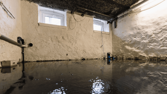 flooded basement