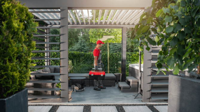 Installation of pergola