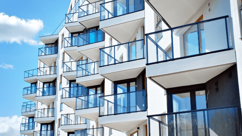 Glazed apartment balconies