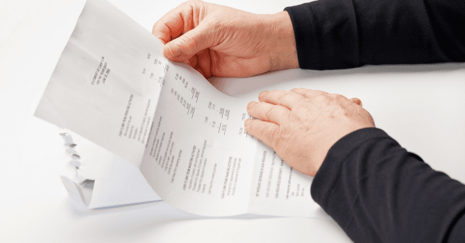 Unpaid renovation project invoice