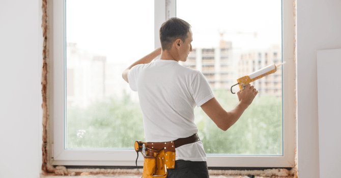 How to caulk a window