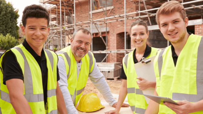 Young adults participating in the apprenticeship 
