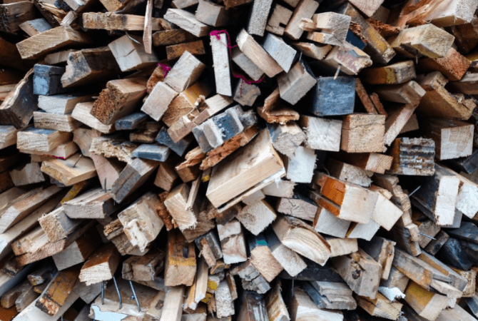 Wood as recycled material