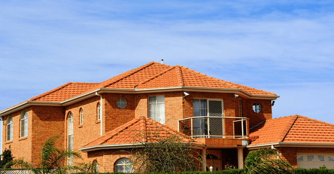 Concrete and terracotta tiles