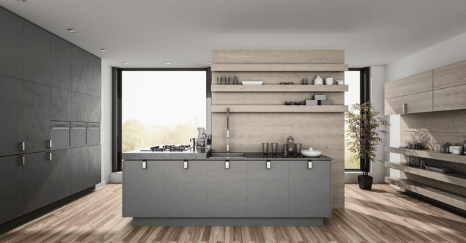 An understated, minimalist kitchen