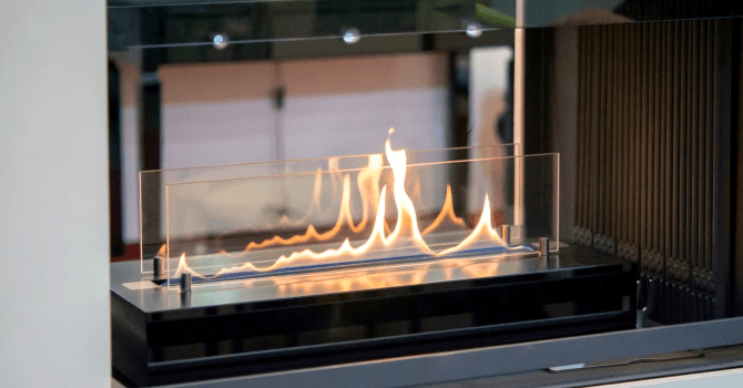 eco-friendly indoor fireplace