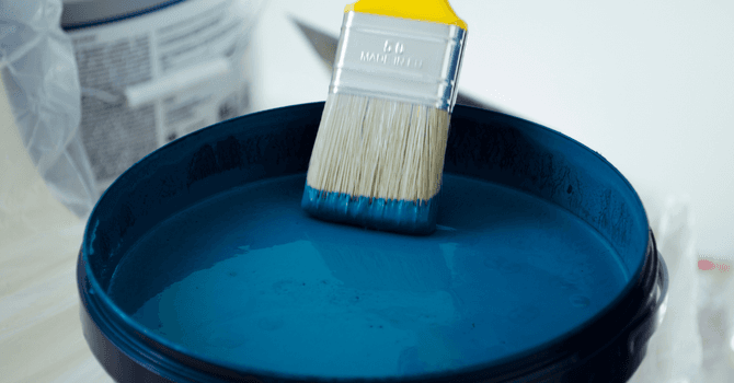 blue latex paint