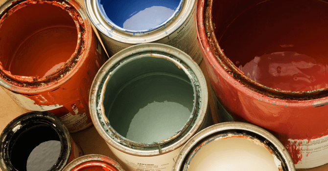 variety of latex paint colours