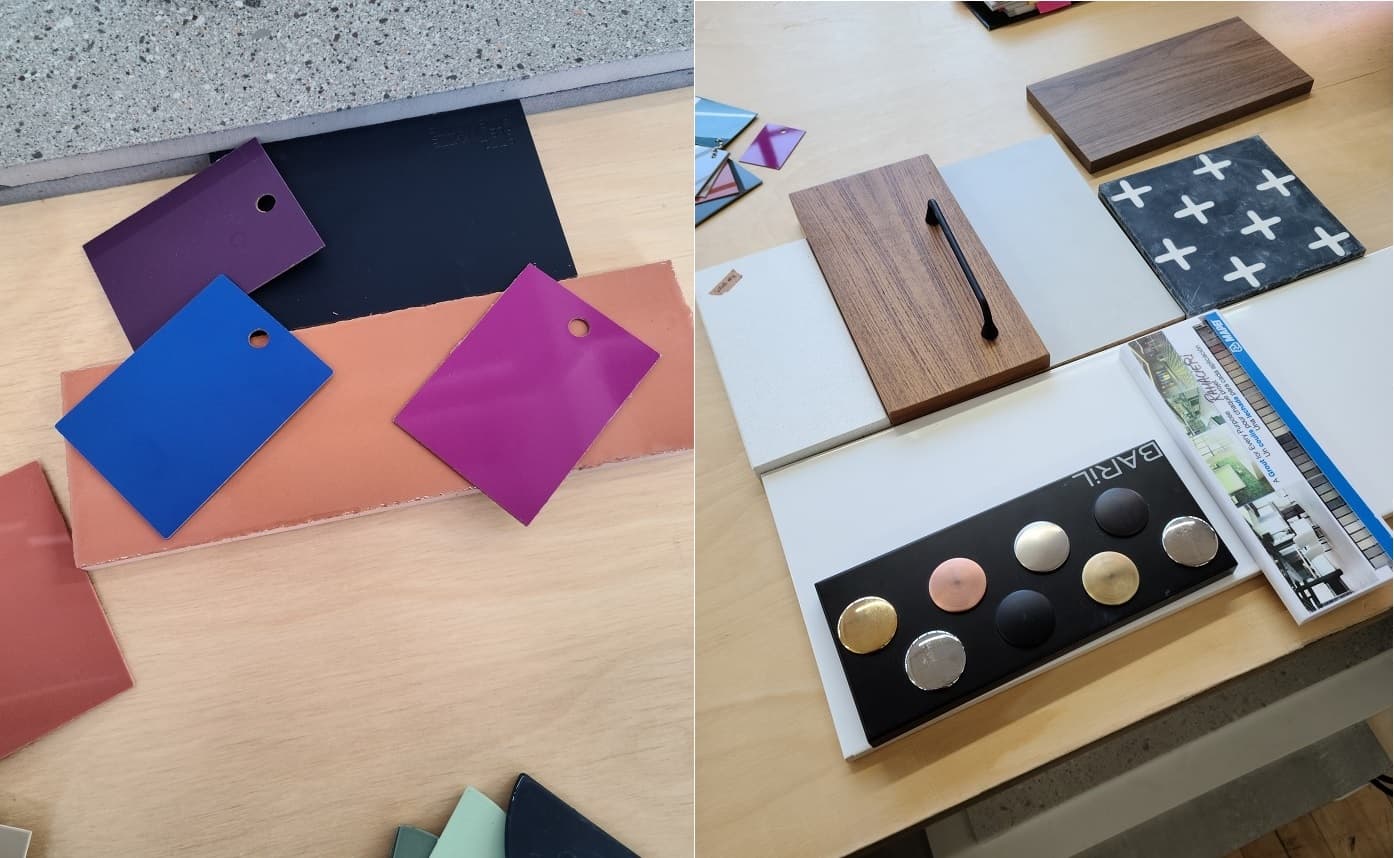 Examples of materials presented by interior designer 01