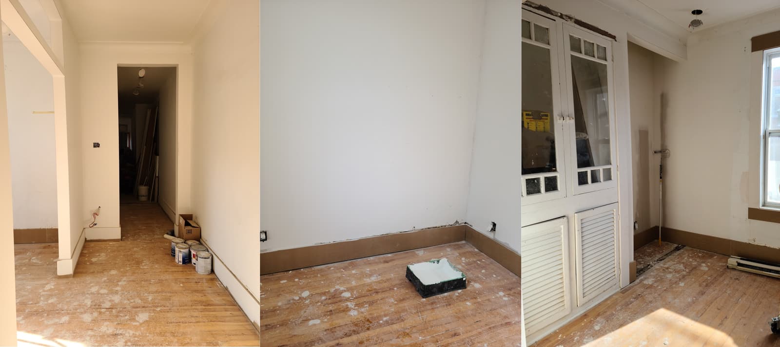 Installation des moulures et peinture