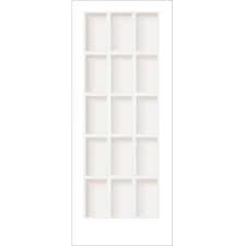 White glass panel door